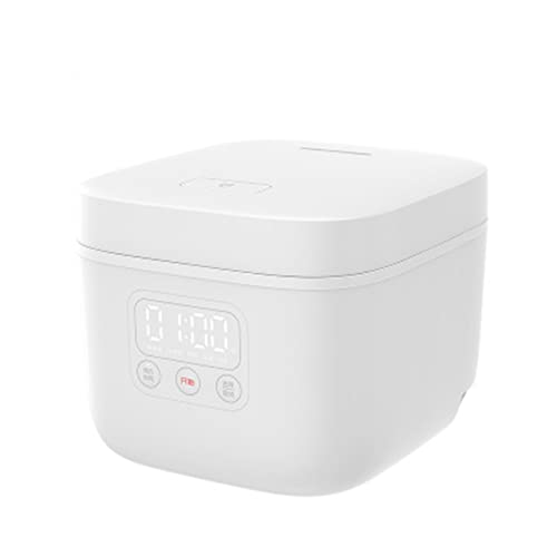 WANGTAOTAO Mini Arrocera, Arroceras De Viaje Pequeñas con Olla Antiadherente, Función De Mantener Caliente, con Lógica Difusa Y Cocción con Un Solo Toque, Blanco