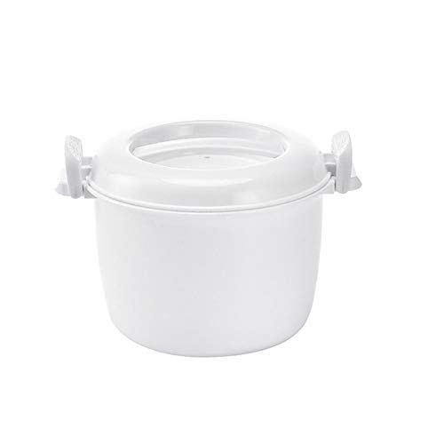 Dyspnea Olla Arrocera para Microondas Recipiente Pequeño Multifunción para Almuerzo Olla para Microondas Utensilios de Cocina para Horno Microondas 17,5X21X14 Cm