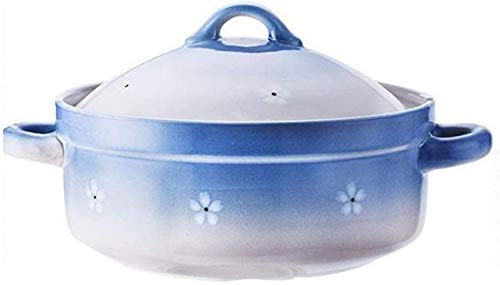 Olla Caliente Japonesa Banco de cazuela de cerámica Loza de Barro Olla de Arcilla Olla arrocera Cacerola de cerámica Redonda (3l)