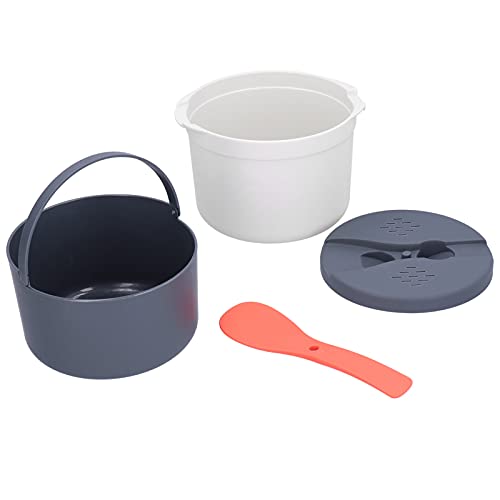 Hervidor de arroz para horno microondas, vaporizador de arroz de 2 l con tapa, utensilios de cocina, utensilios de cocina