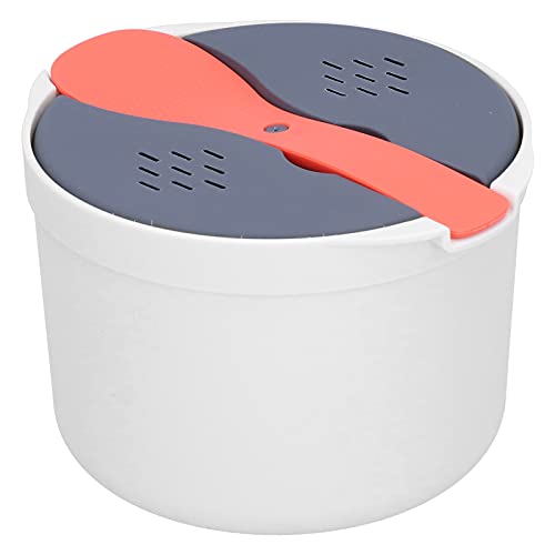 Juegos De Olla Arrocera Para Microondas, Olla Arrocera De 2 L, Vaporera Para Microondas, Fideos De Pasta, Utensilios De Cocina Para Verduras Con Cuchara Para Arroz, Antiadherente, Apta Para Lavavajill