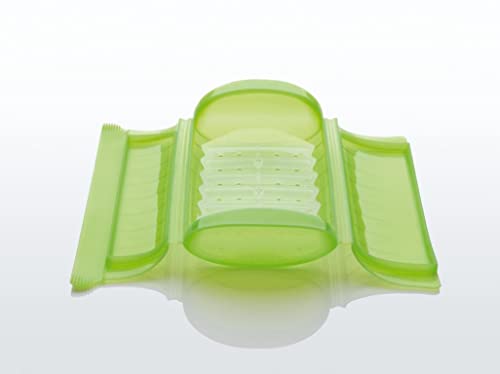 Lékué - Estuche de vapor con bandeja, 1-2 personas, Capacidad: 650 ml, Color Verde