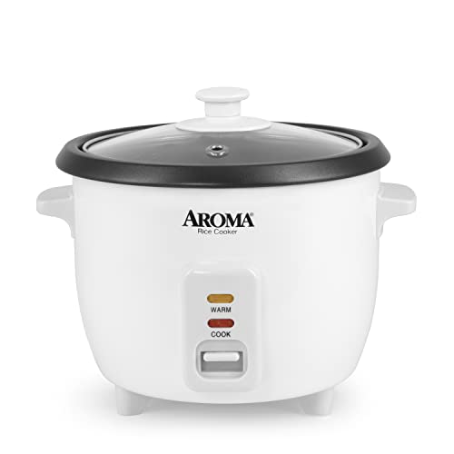 Aroma - Olla de arroz (6 tazas, 1 unidad), color blanco