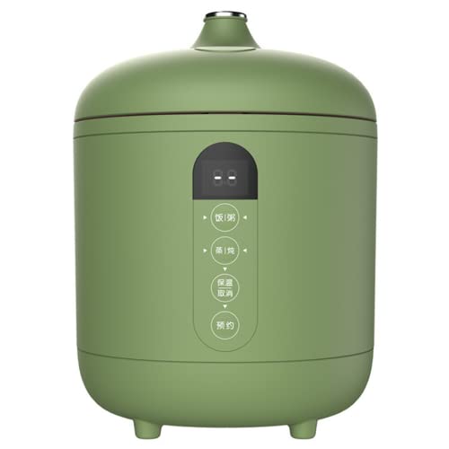 AMAZOM Mini Olla Arrocera Multifuncional, Cocción Rápida con Un Solo Botón, Reserva Inteligente, Mini Olla Arrocera De 0.8L, Mini Olla Arrocera Y Vaporera, Olla Arrocera Pequeña, Olla Múltiple,Verde