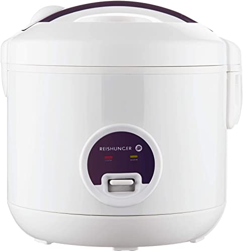 Reishunger Olla Arrocera Eléctrica y Vaporera con Función de Mantenimiento del Calor - Para 1-6 Personas (1.2 l) - Preparación rápida sin quemarse - Revestimiento Antiadherente