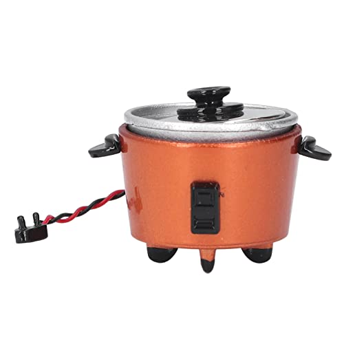 Shanrya Aparato de Cocina para casa de muñecas, Mejora la imaginación, Olla arrocera en Miniatura educativa, Juego de simulación para niños y niñas