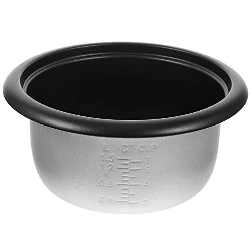 OUNONA Olla interior de acero inoxidable, olla interior de Rice Cooker, arrocera, olla de vapor, olla antiadherente, olla interior, accesorios de repuesto para cocina eléctrica, accesorios de 3 L