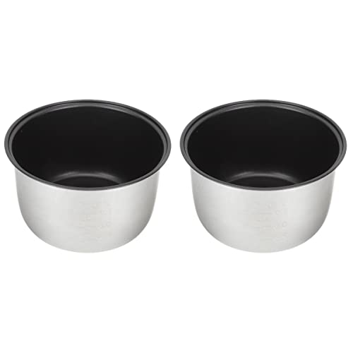 BESTonZON 2 Uds. Reemplazo Interior Cocina Arrocera Accesorios Cocina Eléctrica Revestimiento Olla Olla Contenedor Olla: Aleación de Aluminio