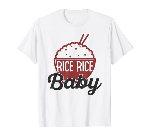 Arroz Amante del Bebé Asiático Arrocera Comida Tailandesa Camiseta