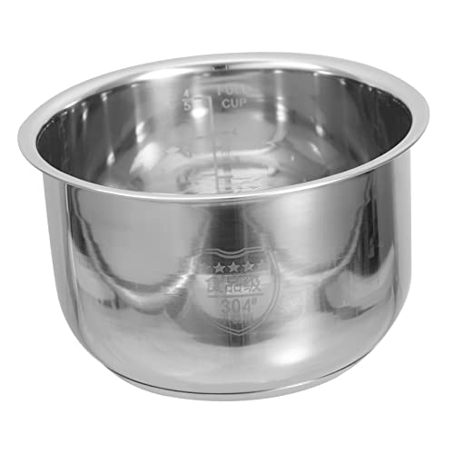 UPKOCH Revestimiento De Olla Arrocera Acero Inoxidable Olla Arrocera Plata