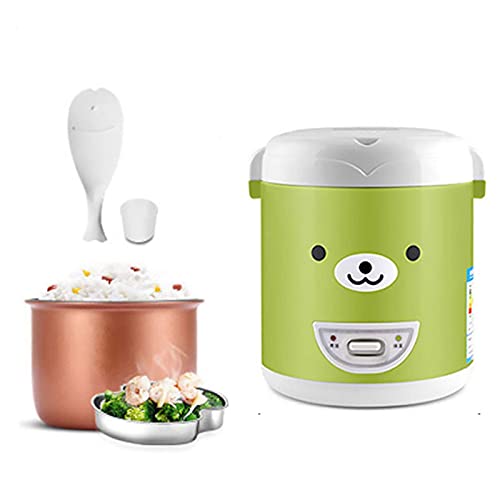 Mini Olla Arrocera Y Vaporera De 1 L, Olla Multifunción Portátil Adecuada Para 1-2 Personas Para El Hogar, La Oficina, El Dormitorio Y Los Viajes, Verde