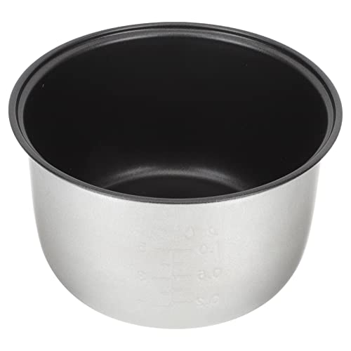 HEMOTON Olla de Cocción Interior de Repuesto: Aleación de Aluminio Antiadherente Interior de La Olla de Cocción Interior Accesorios de La Olla para Olla Arrocera Plateada