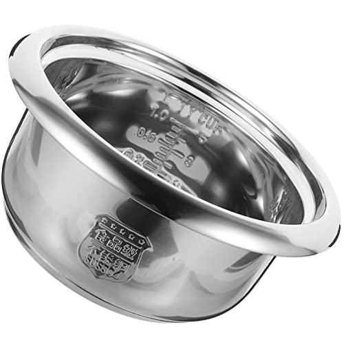 UPKOCH Reemplazo De Olla De Cocina Interior De Acero Inoxidable Antiadherente Interior De Cocina Arrocera Olla Recipiente De Revestimiento De Tanque Para Accesorios De Arrocera Eléctrica