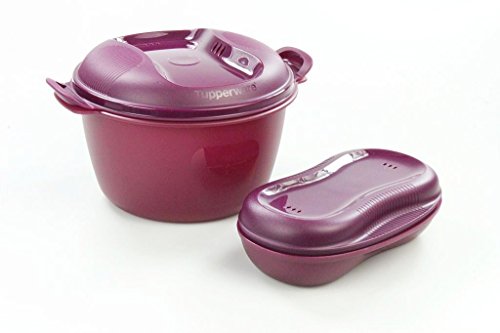 TUPPERWARE Arrocera grande de 3,0 L + Omelett-Meister lila microondas 29503