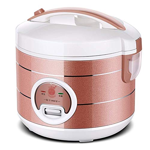 Olla arrocera-Función de conservación del Calor (3L-5L) Olla arrocera Multifuncional para el hogar, Olla Interior de Acero Inoxidable, para 2-6 Personas (Tamaño : 4L-700W) (3L)