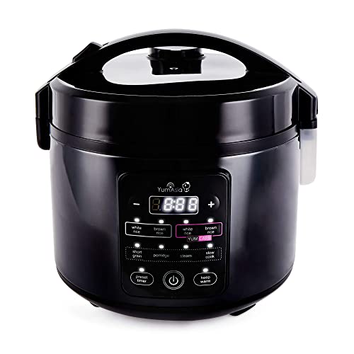 Yum Asia Kumo YumCarb Cocina de arroz con tazón de cerámica y lógica difusa avanzada, (5.5 tazas, 1 litro), 5 funciones de cocción de arroz, 3 funciones de multicocina, 220-240V