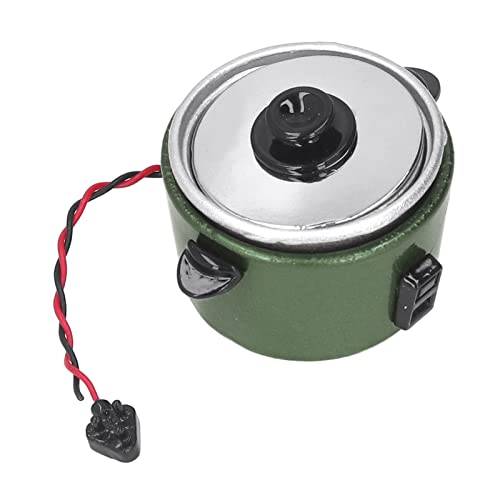 AMONIDA Olla Arrocera en Miniatura, Miniaparato de Cocina de Casa de Muñecas de Simulación para Mejorar la Imaginación de los Niños (Verde)