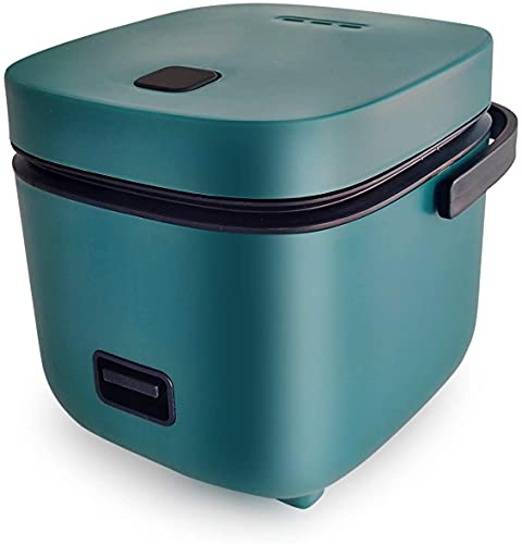 Mini Arrocera de 1.2L con Vapor, Cocción Antiadherente, Protección Contra Altas Temperaturas, Operación con un Solo Toque, Perfecta Para Cocinar Arroz, Carne, Fideos o Sopa (Verde vintage)