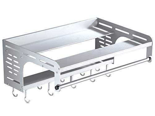Estante de Almacenamiento de microondas Soporte de Horno de Pared Olla arrocera Estante de Almacenamiento de Cocina de Pared
