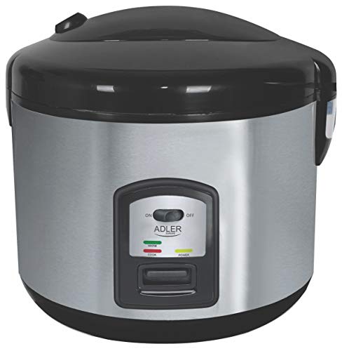 Adler AD-6406 Arrocera Eléctrica de Acero Inoxidable, 1,5 Litros, Libre de BPA