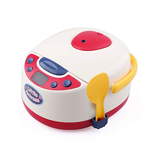 TWW Rocíe Olla Arrocera Eléctrica, Luz Y Música, Simulación De Cocción Al Vapor, Juguetes De Cocina, Casa De Juegos para Niños, Pequeños Electrodomésticos, Juguetes, Interacción Entre Padres E Hijos