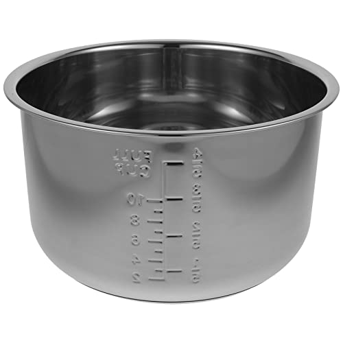 Kichvoe Olla De Cocina Interior De Acero Inoxidable Olla Arrocera De 5 L Eléctrica Olla Plateada