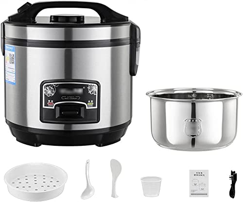 Olla Arrocera con Vaporizador, Olla Arrocera De Acero Inoxidable 304, Hacer Arroz Y Vapor Puede Curar Alimentos Y Verduras, Olla Arrocera Multifuncional,5L,5L