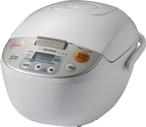 Zojirushi NL-AAC10 Micom - Arrocera (sin cocinar) y calentador, 5,5 tazas/1,0 litros, 1,0 l, beige