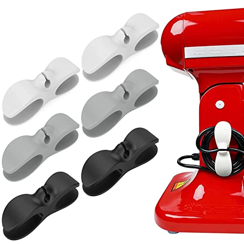 Organizadores De Cables,6 Piezas Cable de Cocina Soporte,Organizador de Cable de Cocina,Soporte de Cable Para Electrodomésticos,para Mezcladora Cafetera Olla Arrocera,ElectrodoméSticos De Cocina