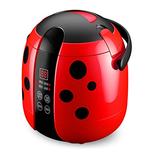 THYKL Bonita Olla arrocera Inteligente con diseño en Forma de Escarabajo con Reserva de 24 Horas La Mejor Olla arrocera con Revestimiento Antiadherente Pantalla LED 1.2L