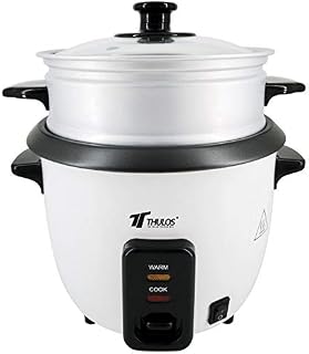 Thulos Arrocera eléctrica con Capacidad de 0.6L (2-3 raciones) con función de 'Mantener Caliente'. Incluye Cuchara y Vaso medidor. TH-RK06