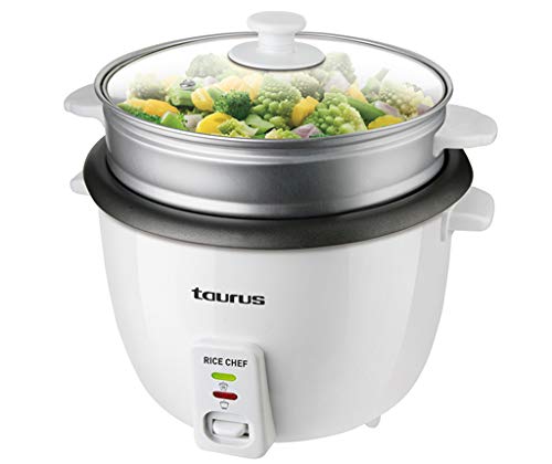 Taurus 968934000 Arrocera Rice Chef 1.8 Color Blanco, 700W. 1.8l, 700 W, 1.8 litros, 0 Decibeles, Plástico, RICECHEF1.8/WH
