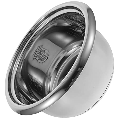 BESTonZON Olla Interior Para Olla Arrocera Revestimiento Para Olla Arrocera De Acero Inoxidable Recipiente Antiadherente Para Cocinar Arroz Accesorios Para Hacer Arroz 3L500W Plateado