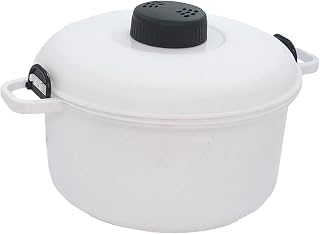 Olla a vapor para microondas | Olla a presión Multiusos | Color blanco | Capacidad 2,8 Litros | Cocina al vapor | Fácil, rápido y saludable | Dimensiones: 27x10x20 cm