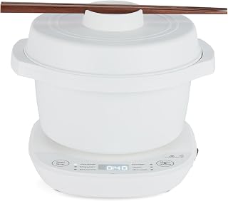 Yum Asia Kotori Mini olla de arroz Donburi con lógica difusa avanzada, cuenco de cerámica ninja (1 taza, 0,18l), 3 funciones de arroz, 3 funciones multicocina, pantalla LED, 220–240V (Blanco tiza)