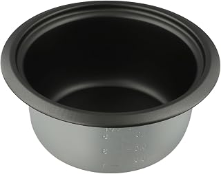 Olla interior de repuesto para olla arrocera de 1 litro, cuerpo de aluminio antiadherente con asas ergonómicas para levantar y servir de forma segura