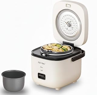 Olla Arrocera Multi Cooker 1.2L +Vaporera Eléctrica con Apagado Automático | Cesta para cocinar al vapor acero inoxidable | Función Mantener Caliente (Ideal 1 o 2 Personas)