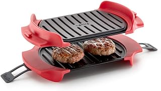 Lékué Grill para cocinar en microondas, Microwave grill 1,2 pers. Rojo
