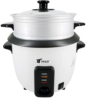 Thulos Arrocera eléctrica con Capacidad de 1.8L (7-8 racioanes) con función de 'Mantener Caliente'. Incluye Cuchara y Vaso medidor TH-RK18