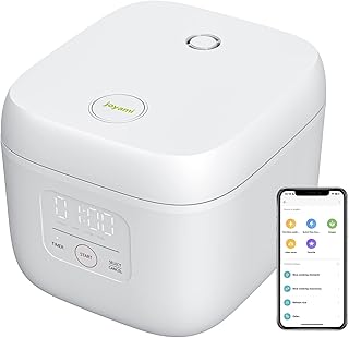 joyami Arrocera Pequeña Rice Cooker Inteligente - Arrocera Electrica 1.6 L 3.5 Tazas Antiadherente Olla 6 Cuencos, Control Mediante App, para 1-3 Personas Mantener el Calor Modo Preseleccionado