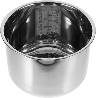 Olla para 6 L Interior Acero de Inoxidable Arrocera | Plata, Recambio para Cocción de Gachas y Ebullición, Diseño Multifunción Distribución Uniforme del Calor