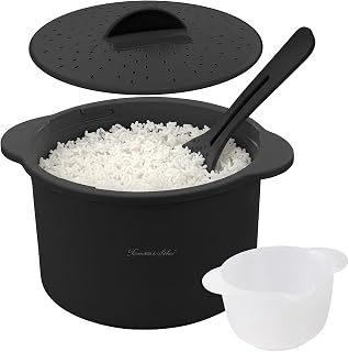 Rosenstein & Söhne arrocera para microondas, 2,5 litros, negra
