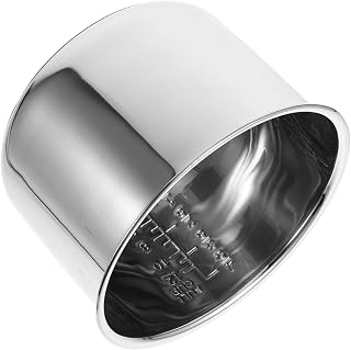 POPETPOP Olla Interior De Olla De Arroz Inoxidable Tanque Interno De Cocción De Arroz Piezas De Repuesto Para Cocinar Al Vapor Hervir Y Gachas Compatible Con Varias Marcas 9.44X9.44X6.29in