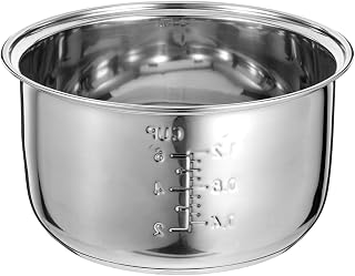 ABOOFAN - Recipiente de acero inoxidable para olla de arroz, repuesto antiadherente, 21 cm, accesorio universal para cocina eléctrica, calefacción uniforme y