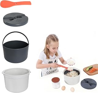 2L multifuncional arrocera microondas Con cuchara de arroz taza medidora colador y olla para vapor resistente a altas temperaturas vaporera microondas para uso en la oficina en casa Naranja