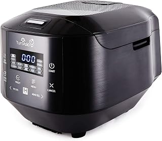 Yum Asia Bamboo Olla arrocera con Calentamiento por inducción (IH) y tazón de cerámica, 7 Funciones de cocción de arroz, 4 Funciones de multicocina, Pantalla LED Motouch (1.5L) 220-240V EU