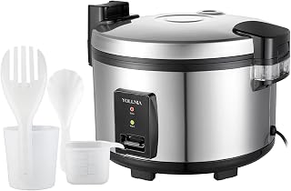 Arrocera [23L gran capacidad] para 50-80 personas | Antiadherente, sin quemarse, con función automática de mantenimiento del calor, 2500 W, extraíble y apto para lavavajillas