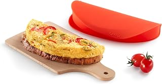 Lékué Molde Omelette, tortillas en microondas, silicona Rojo, 0.25 l