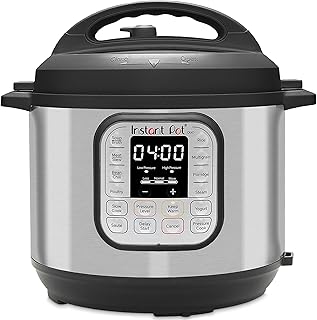 Instant Pot Duo 7 en 1 – Olla multifunción de 5,7 L – Acero inoxidable cepillado, olla a presión grande, olla de cocción lenta, arrocera, sartén para saltear, yogurtera, vaporera y calientaplatos